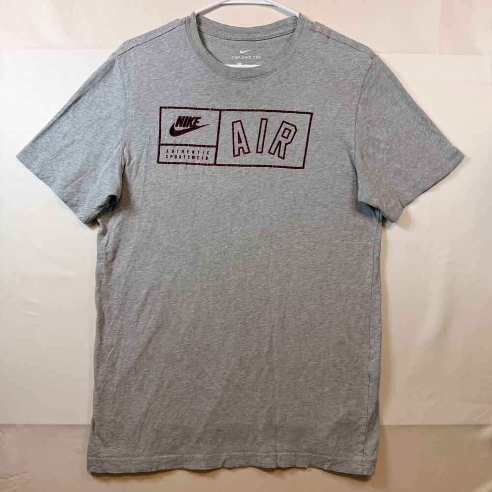 Nike Sportswear Air Graphic T Shirt Men's Gray Short Sleeve Size Medium